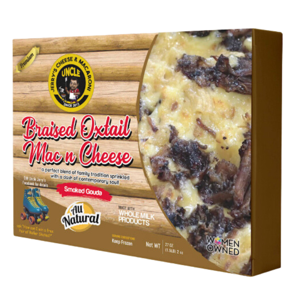 A box of baked osnal with cheese.